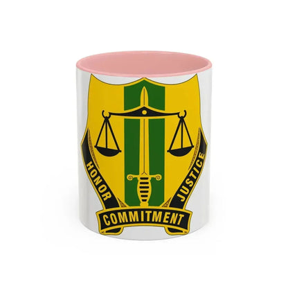 724 Military Police Battalion (U.S. Army) Accent Coffee Mug 11oz Pink - Go Mug Yourself