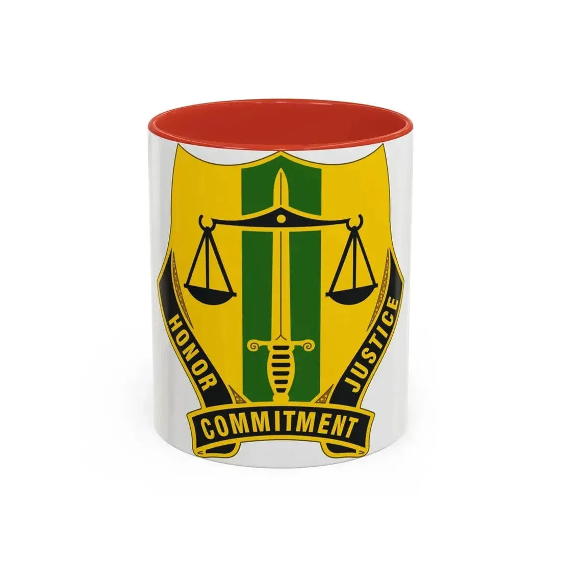 724 Military Police Battalion (U.S. Army) Accent Coffee Mug 11oz Red - Go Mug Yourself