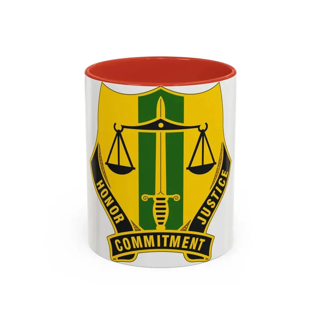 724 Military Police Battalion (U.S. Army) Accent Coffee Mug 11oz Red - Go Mug Yourself