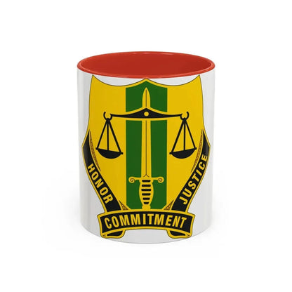 724 Military Police Battalion (U.S. Army) Accent Coffee Mug 11oz Red - Go Mug Yourself
