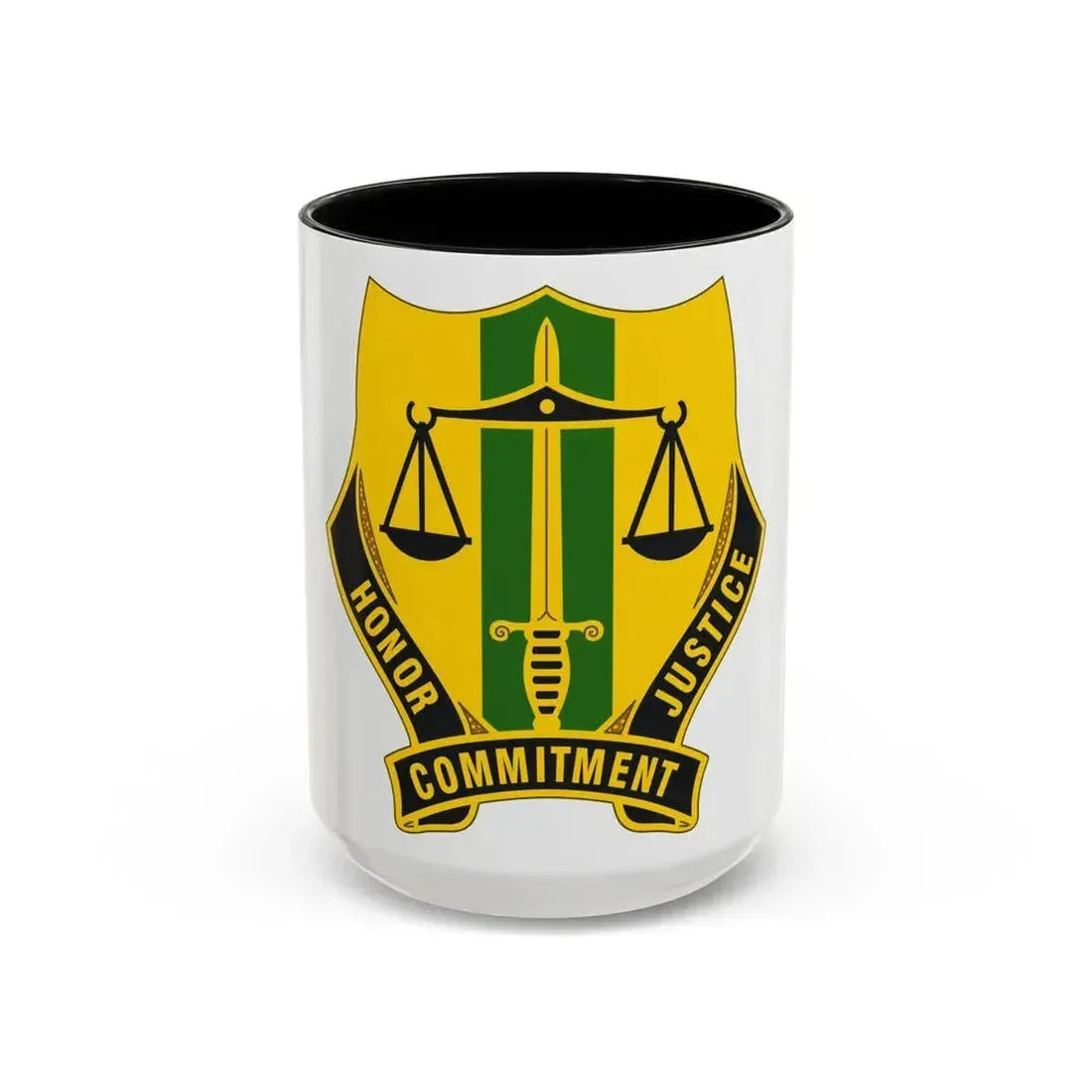724 Military Police Battalion (U.S. Army) Accent Coffee Mug 15oz Black - Go Mug Yourself