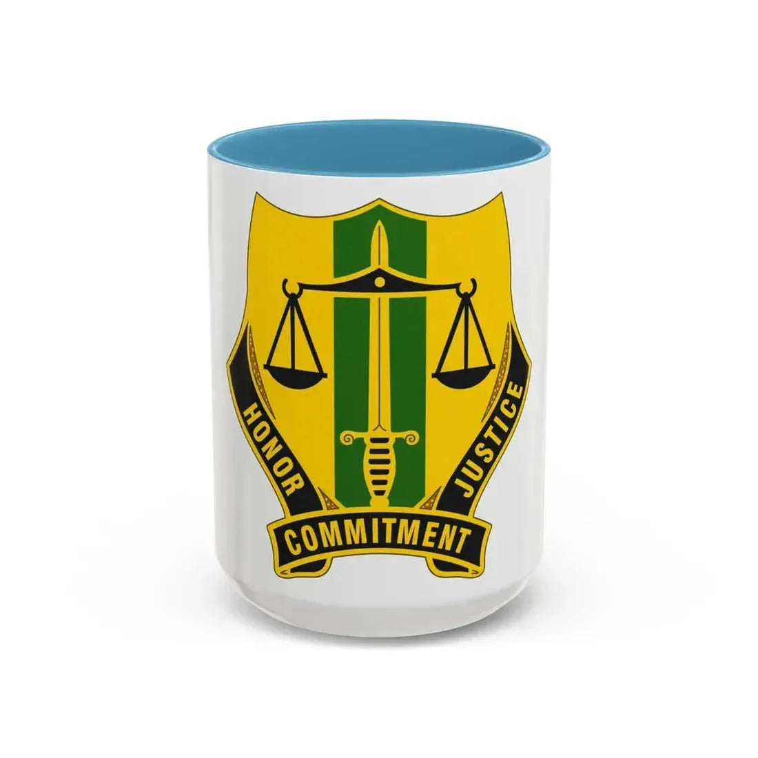 724 Military Police Battalion (U.S. Army) Accent Coffee Mug 15oz Light Blue - Go Mug Yourself
