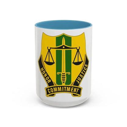 724 Military Police Battalion (U.S. Army) Accent Coffee Mug 15oz Light Blue - Go Mug Yourself