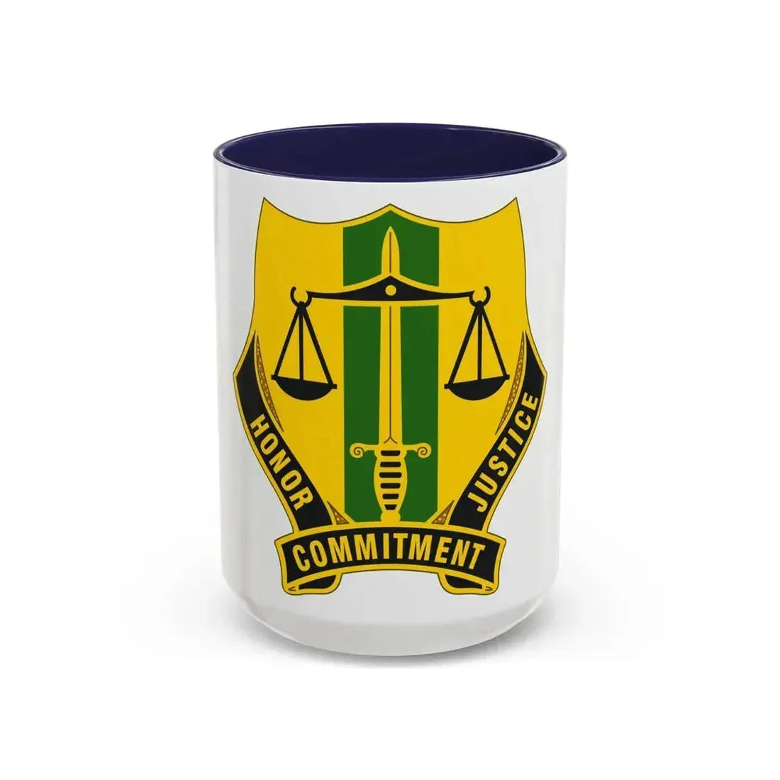 724 Military Police Battalion (U.S. Army) Accent Coffee Mug 15oz Navy - Go Mug Yourself