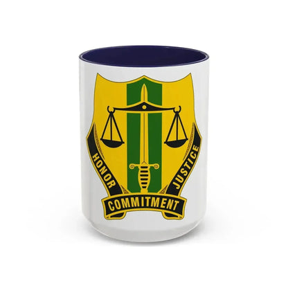724 Military Police Battalion (U.S. Army) Accent Coffee Mug 15oz Navy - Go Mug Yourself