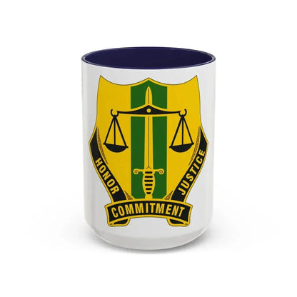 724 Military Police Battalion (U.S. Army) Accent Coffee Mug 15oz Navy - Go Mug Yourself
