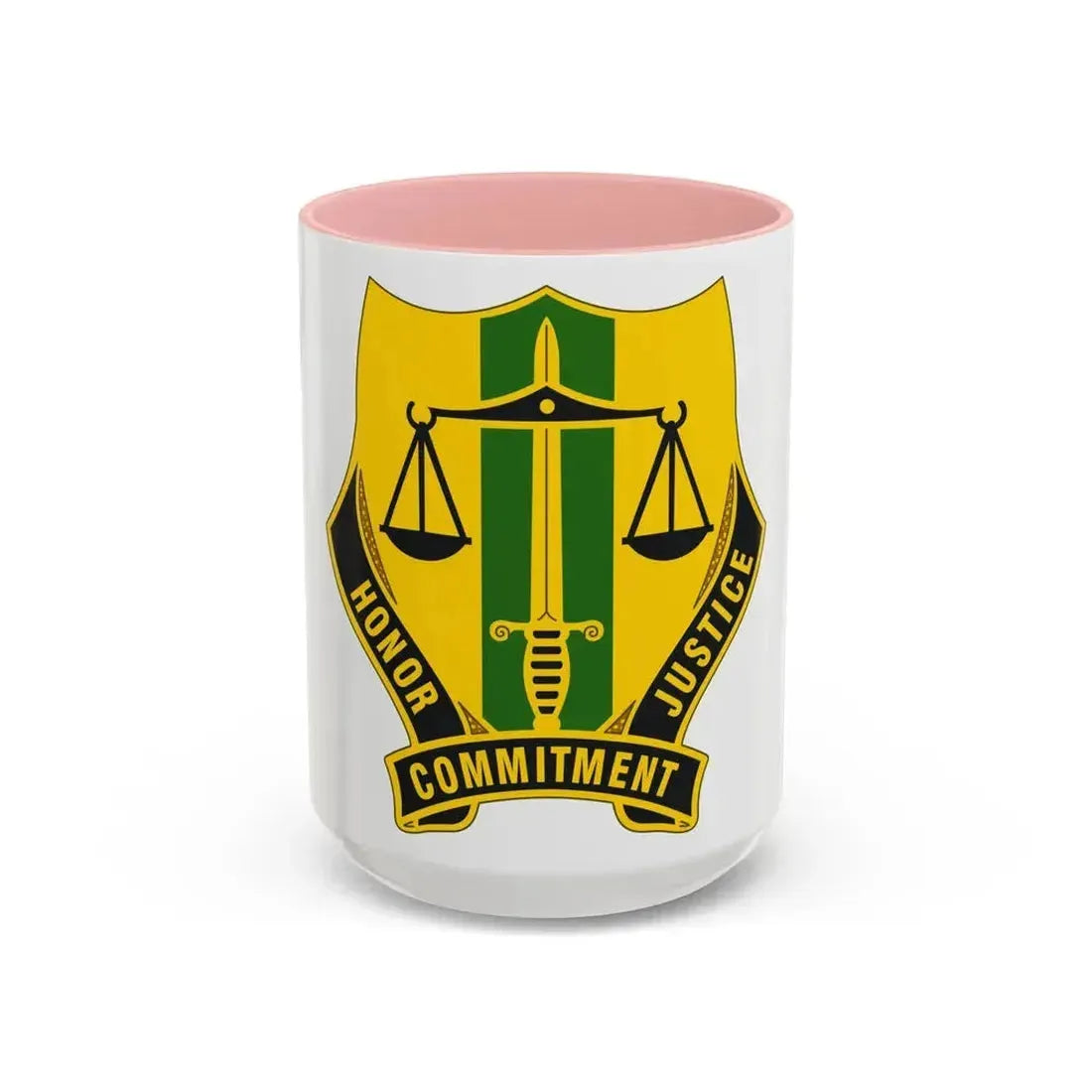 724 Military Police Battalion (U.S. Army) Accent Coffee Mug 15oz Pink - Go Mug Yourself
