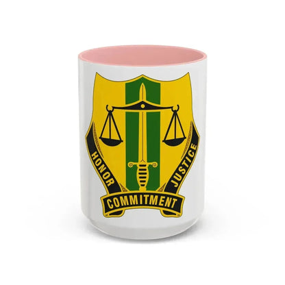 724 Military Police Battalion (U.S. Army) Accent Coffee Mug 15oz Pink - Go Mug Yourself