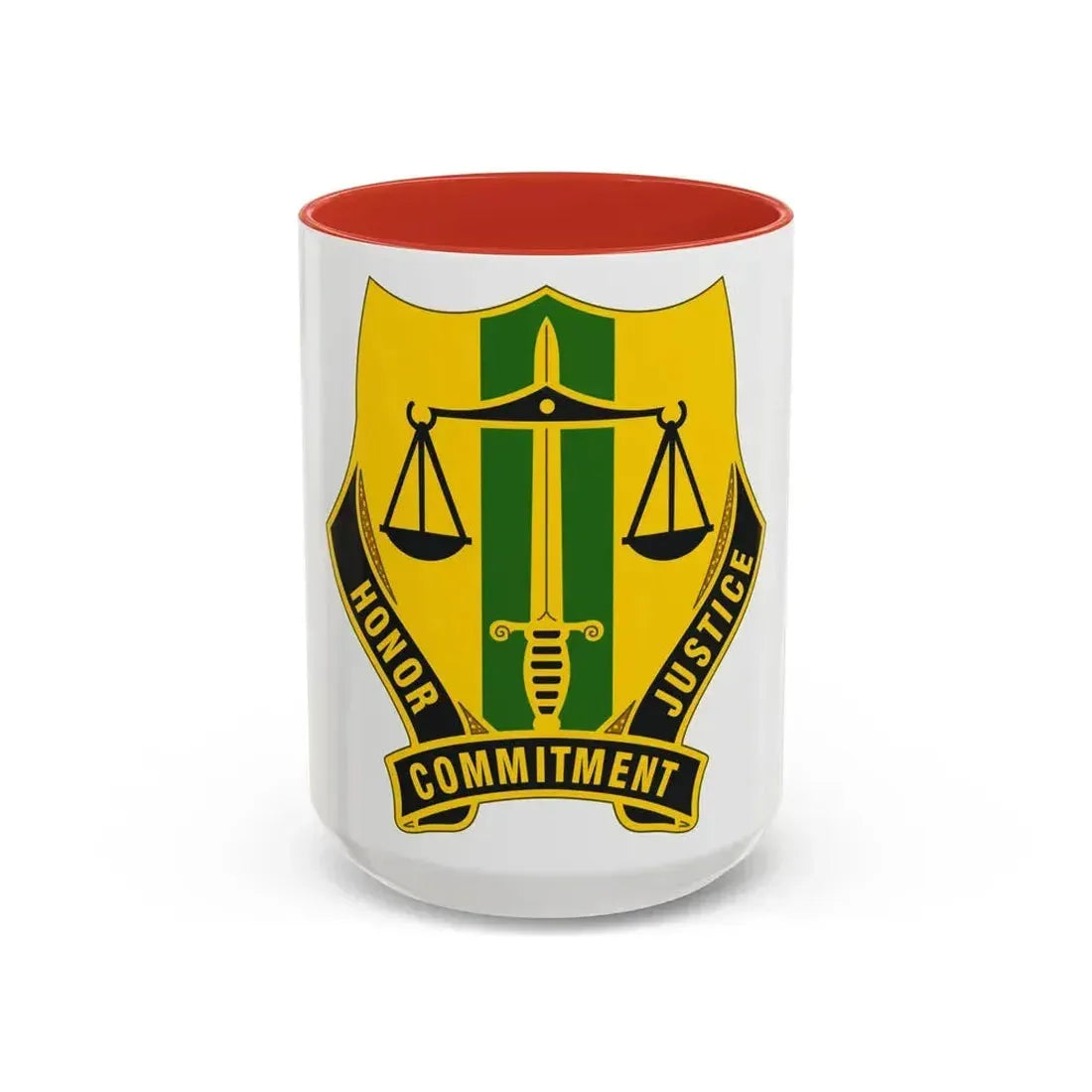 724 Military Police Battalion (U.S. Army) Accent Coffee Mug 15oz Red - Go Mug Yourself
