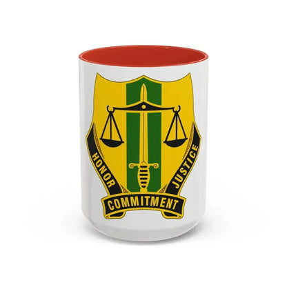 724 Military Police Battalion (U.S. Army) Accent Coffee Mug 15oz Red - Go Mug Yourself