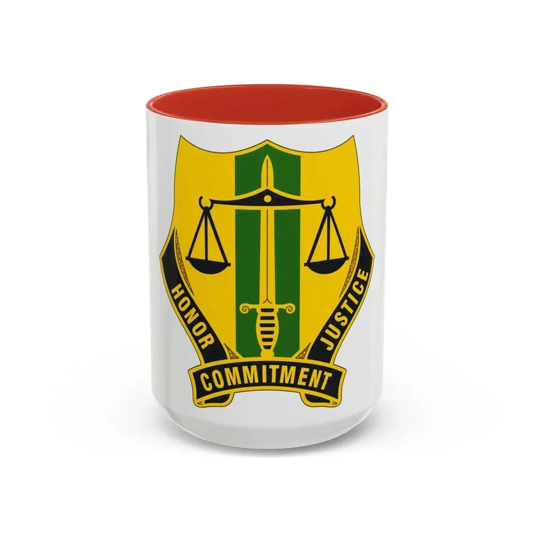 724 Military Police Battalion (U.S. Army) Accent Coffee Mug 15oz Red - Go Mug Yourself