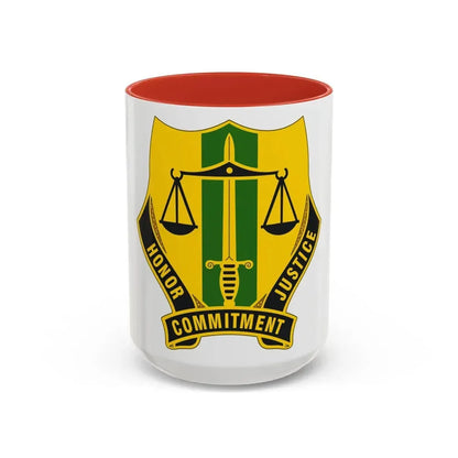 724 Military Police Battalion (U.S. Army) Accent Coffee Mug 15oz Red - Go Mug Yourself