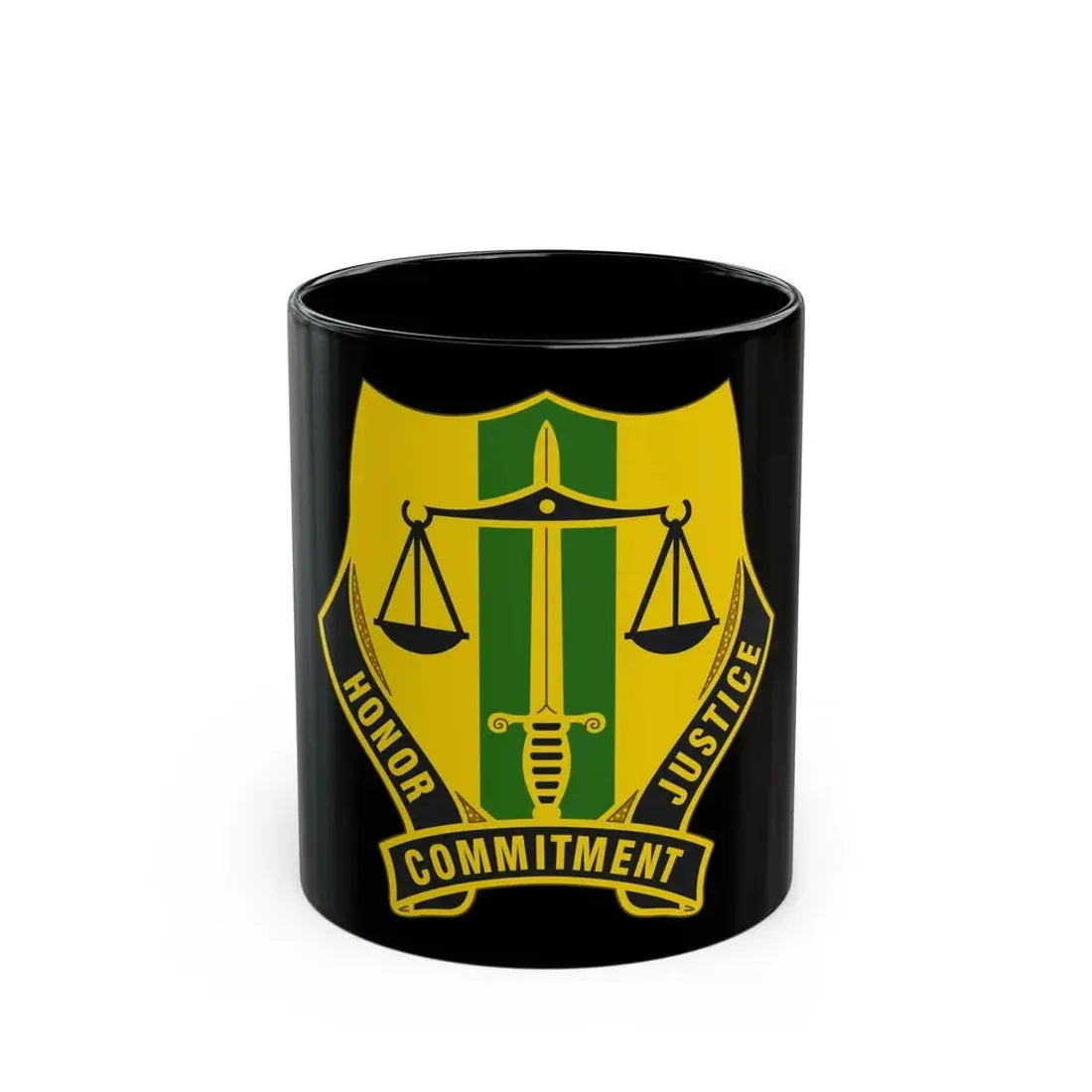 724 Military Police Battalion (U.S. Army) Black Coffee Mug 11oz - Go Mug Yourself