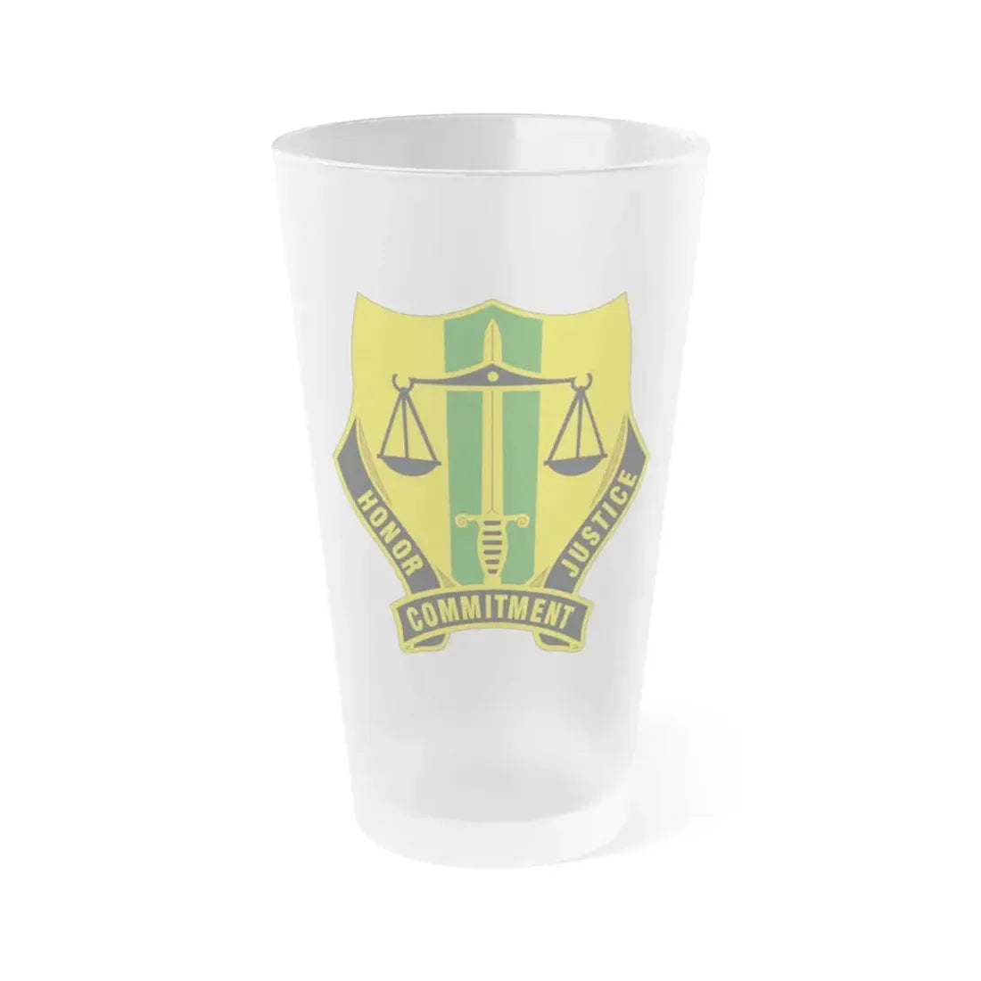 724 Military Police Battalion (U.S. Army) Frosted Pint Glass 16oz Default Title - Go Mug Yourself
