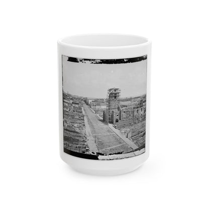 Charleston, S.C. View From Roof Of The Mills House, Looking Up Meeting Street; Ruins Of The Circular Church In Center (U.S. Civil War) White Coffee Mug