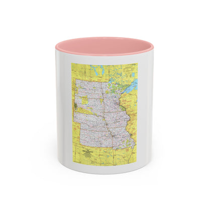 USA - North Central States 1 (1974) (Map) Accent Coffee Mug