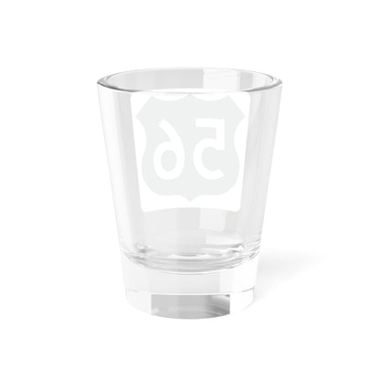 US 56 KS 1948 (Kansas) (Road Sign) Shot Glass 1.5oz