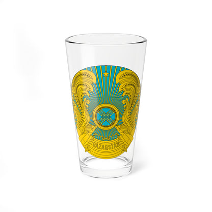 Emblem of Kazakhstan latin (Kazakhstan) (Coat of Arms) Pint Glass 16oz