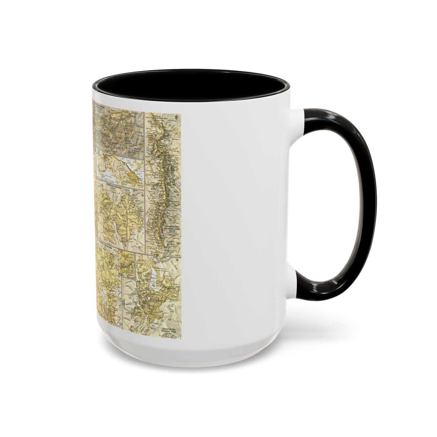 USA - National Parks and Historic Sites 2 (1958) (Map) Accent Coffee Mug