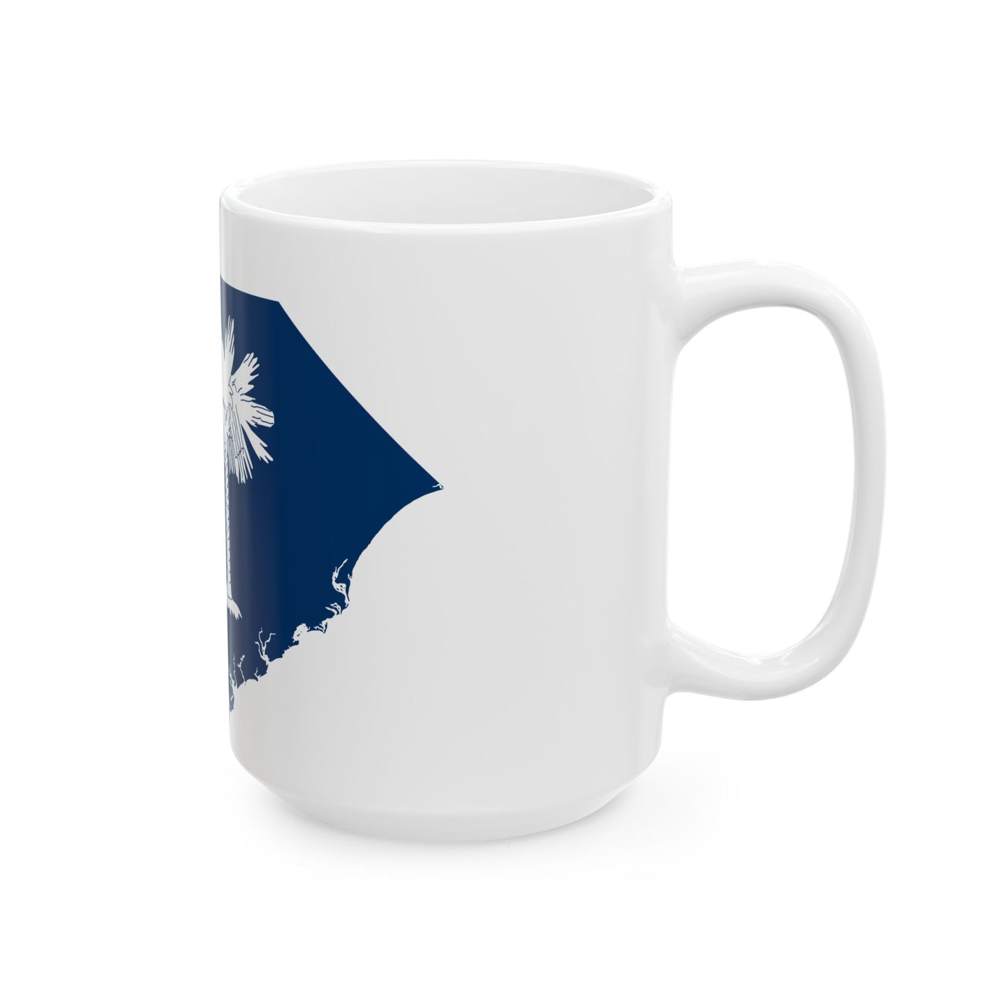 Flag-map of South Carolina (United States) White Coffee Mug