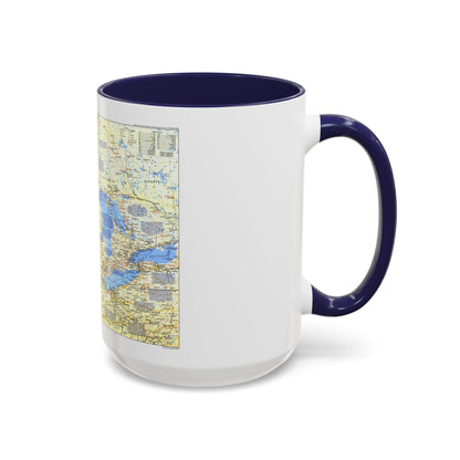 Canada - The Great Lakes 1 (1987) (Map) Accent Coffee Mug