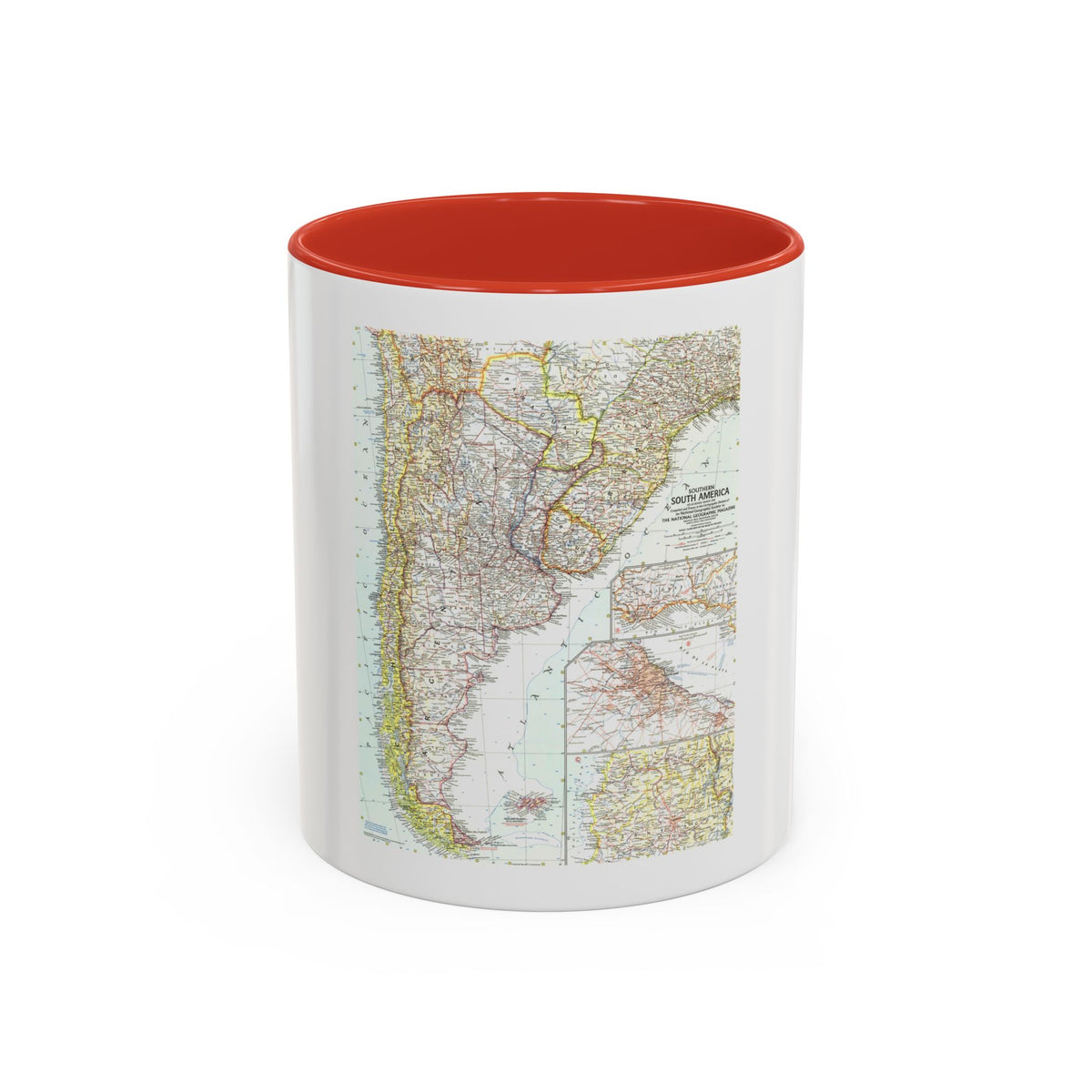 South America - Southern (1958) (Map) Accent Coffee Mug