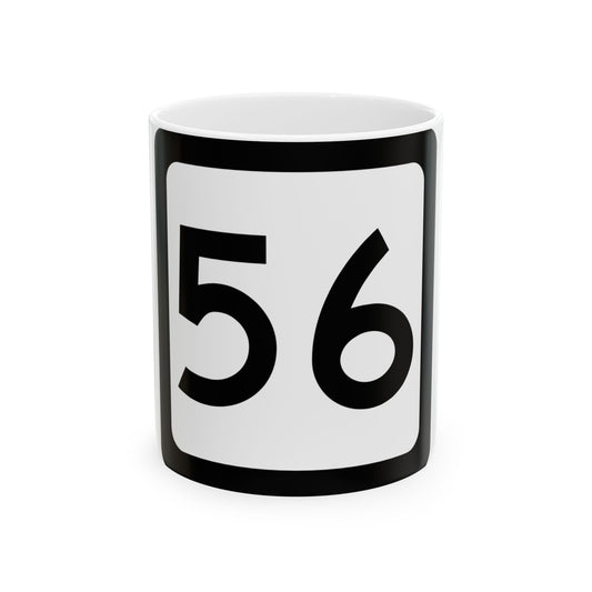 WV-56 (Virginia) (Road Sign) White Coffee Mug-11oz-Go Mug Yourself