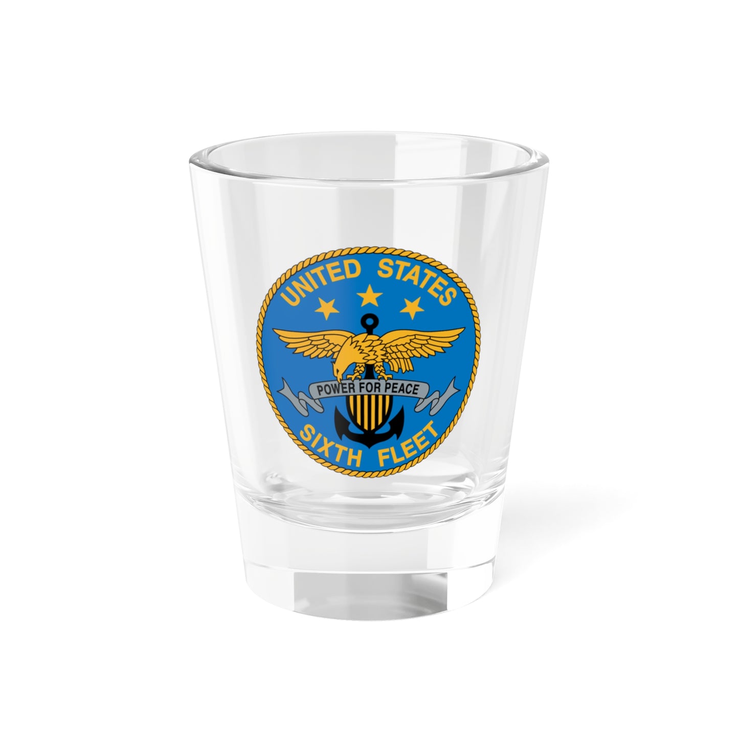 United States Sixth Fleet (U.S. Navy) Shot Glass 1.5oz