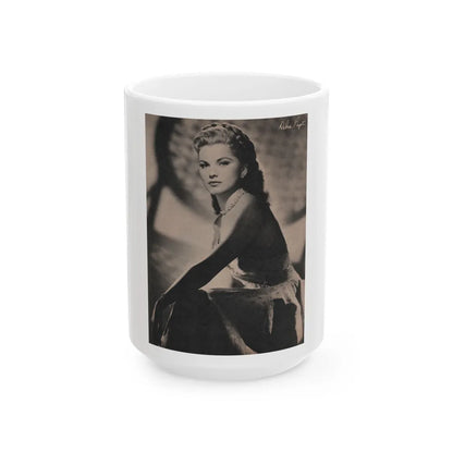 Debra Paget #523 - Magazine Page Circa 50's (Vintage Female Icon) White Coffee Mug-15oz-Go Mug Yourself