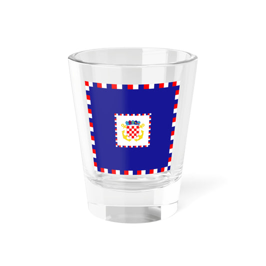 Zastava admirala OS RH (Croatia) Shot Glass 1.5oz