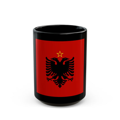 Presidential flag of Albania 1946 to 1992 - Black Coffee Mug-15oz-Go Mug Yourself