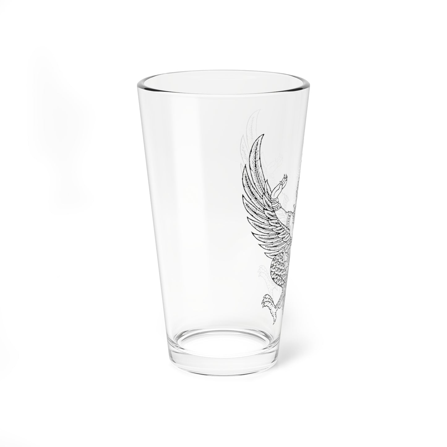 Thai government Garuda emblem Version 1 (Thailand) (Coat of Arms) Pint Glass 16oz