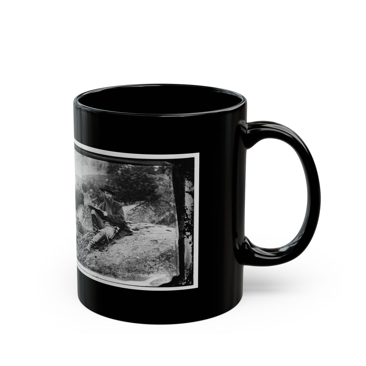 Gettysburg, Pa. Alfred R. Waud, Artist Of Harper's Weekly, Sketching On Battlefield (U.S. Civil War) Black Coffee Mug