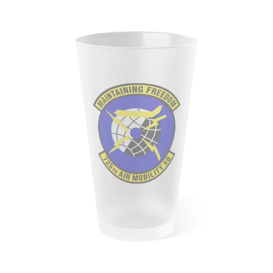 725 Air Mobility Squadron AMC (U.S. Air Force) Frosted Pint Glass 16oz-Go Mug Yourself