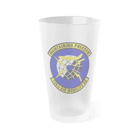 725 Air Mobility Squadron AMC (U.S. Air Force) Frosted Pint Glass 16oz Default Title - Go Mug Yourself