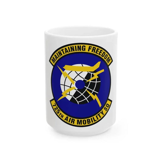 725 Air Mobility Squadron AMC (U.S. Air Force) White Coffee Mug 15oz - Go Mug Yourself