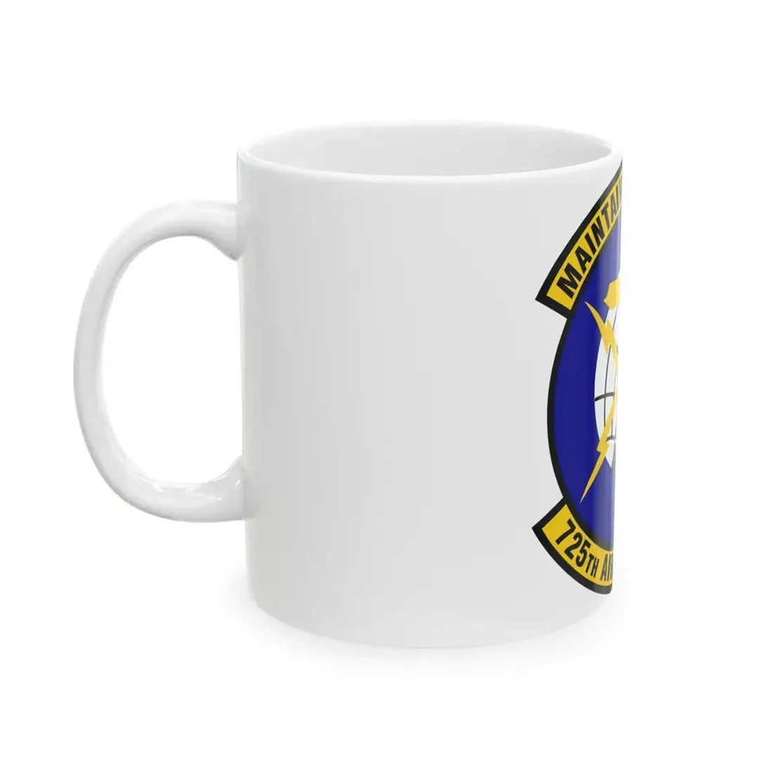 725 Air Mobility Squadron AMC (U.S. Air Force) White Coffee Mug - Go Mug Yourself