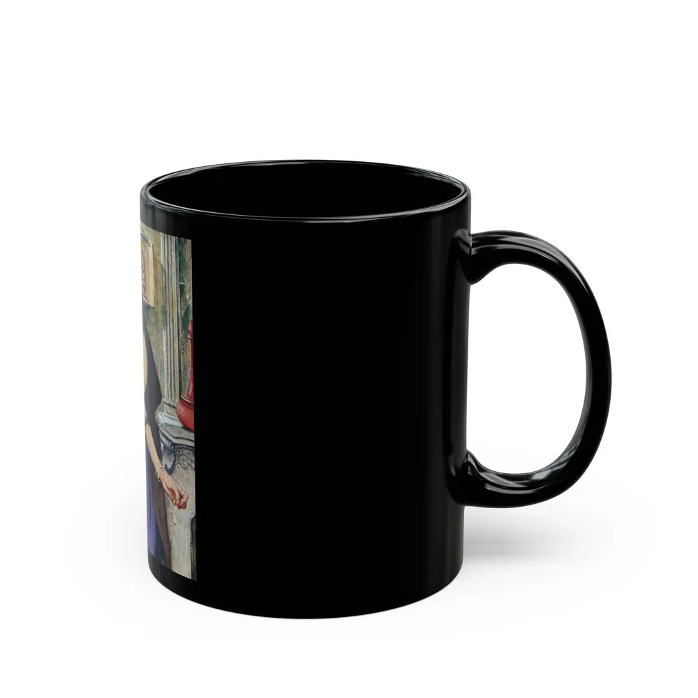 Dangerous Bluff by Thomas Walsh, The Saturday Evening Post, 1960 - Black Coffee Mug-Go Mug Yourself