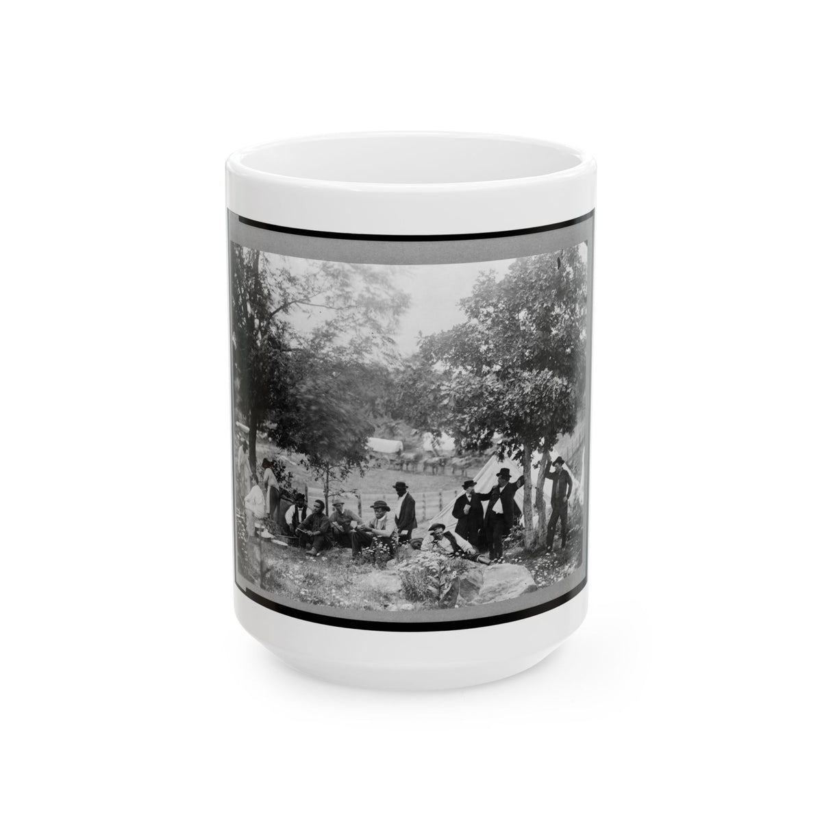 Gettysburg Camp Of Captain Huft (U.S. Civil War) White Coffee Mug