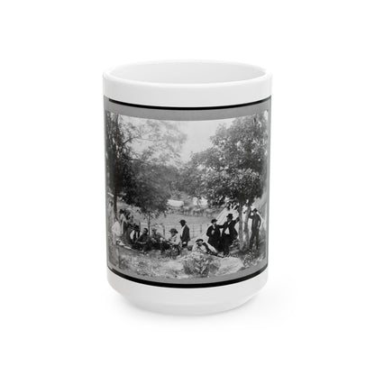 Gettysburg Camp Of Captain Huft (U.S. Civil War) White Coffee Mug