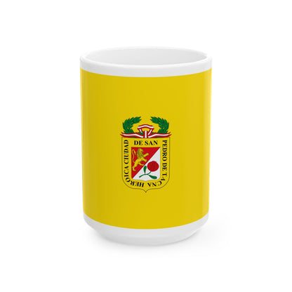 Flag of Tacna capital of the Tacna Region Peru - White Coffee Mug-15oz-Go Mug Yourself