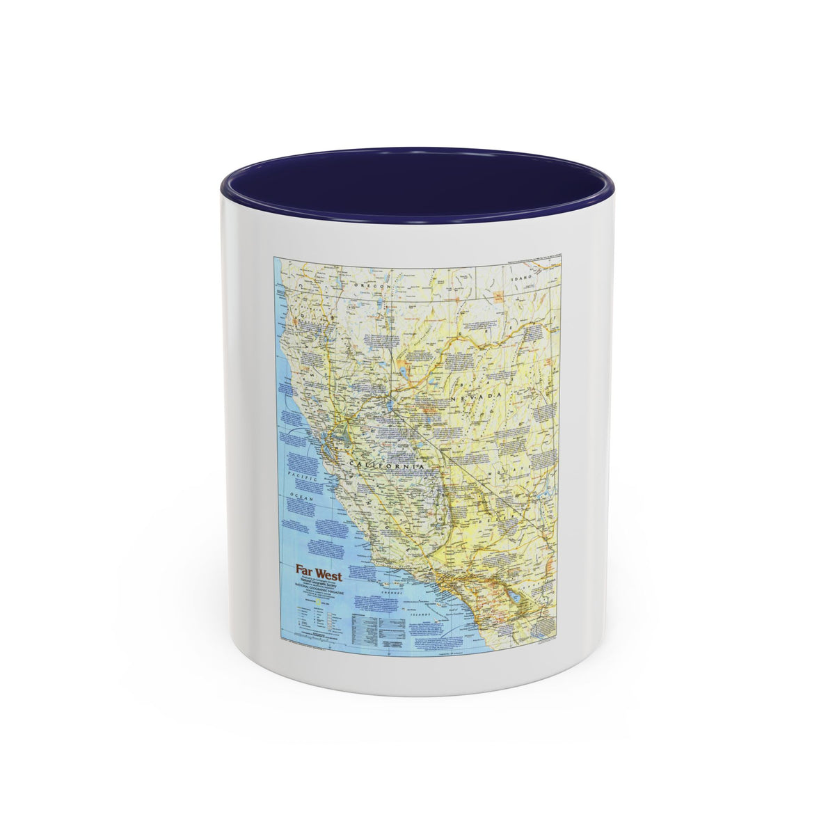 USA - Far West 1 (1984) (Map) Accent Coffee Mug