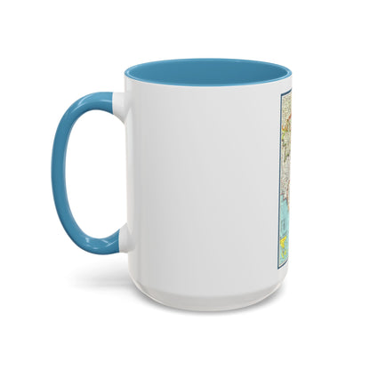 Asia - Viet Nam, Cambodia, Laos (1965) (Map) Accent Coffee Mug