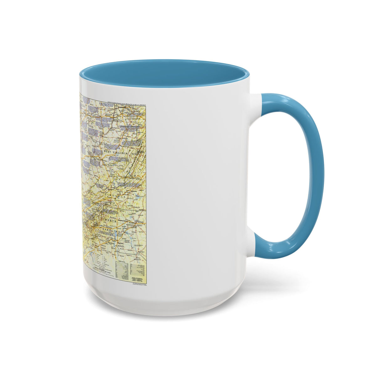 USA - Ohio Valley 1 (1985) (Map) Accent Coffee Mug
