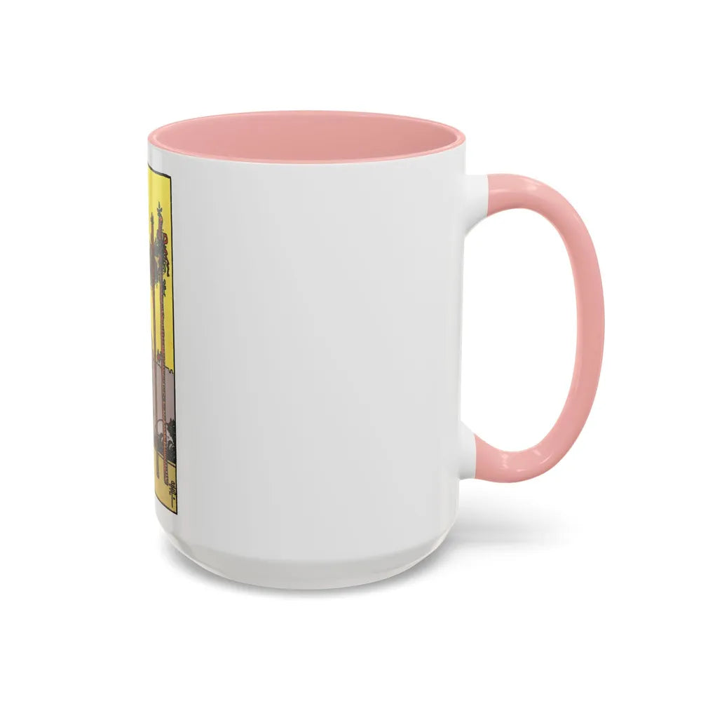 The 4 of Wands (Tarot Card) Accent Coffee Mug-Go Mug Yourself