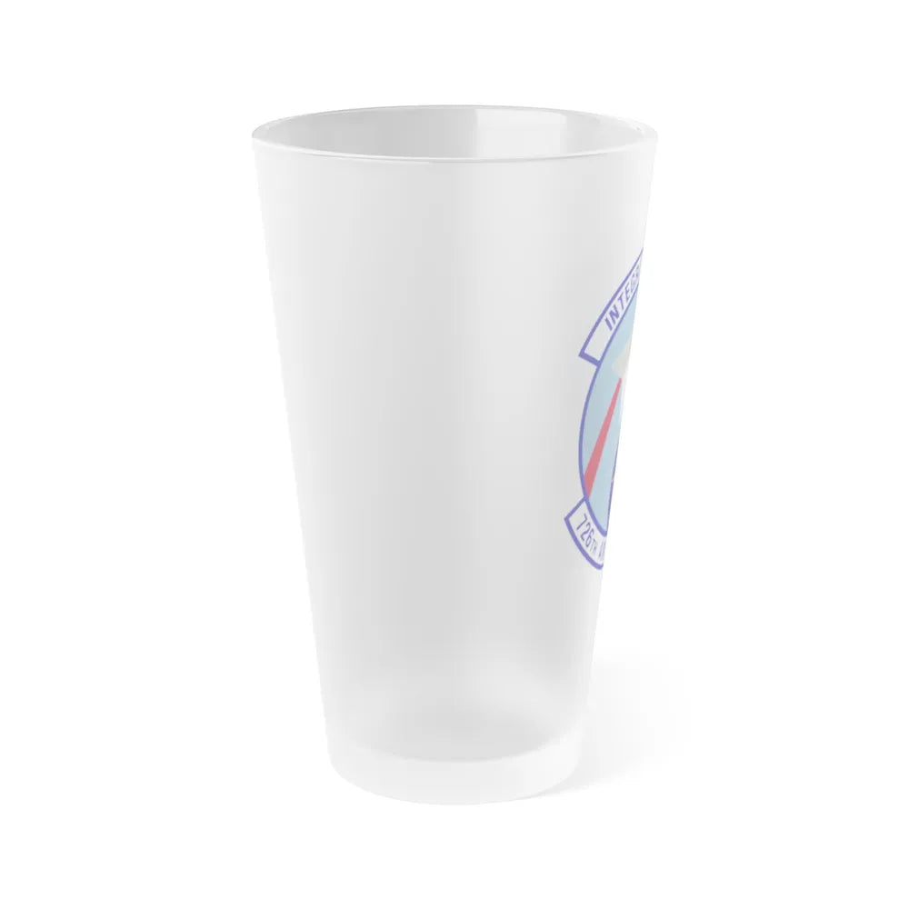 726 Air Mobility Sq AMC (U.S. Air Force) Frosted Pint Glass 16oz-Go Mug Yourself