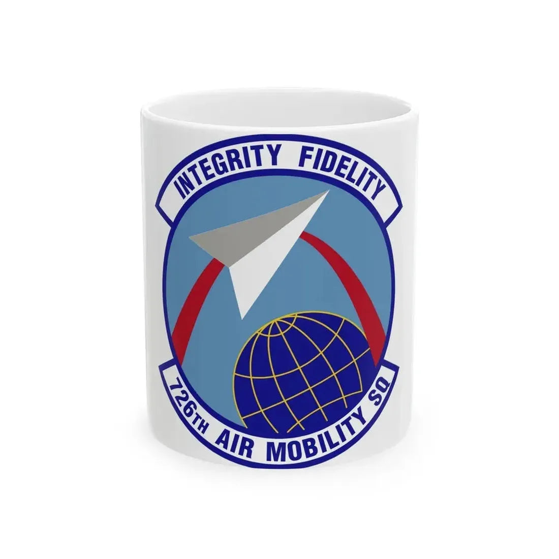 726 Air Mobility Sq AMC (U.S. Air Force) White Coffee Mug - Go Mug Yourself