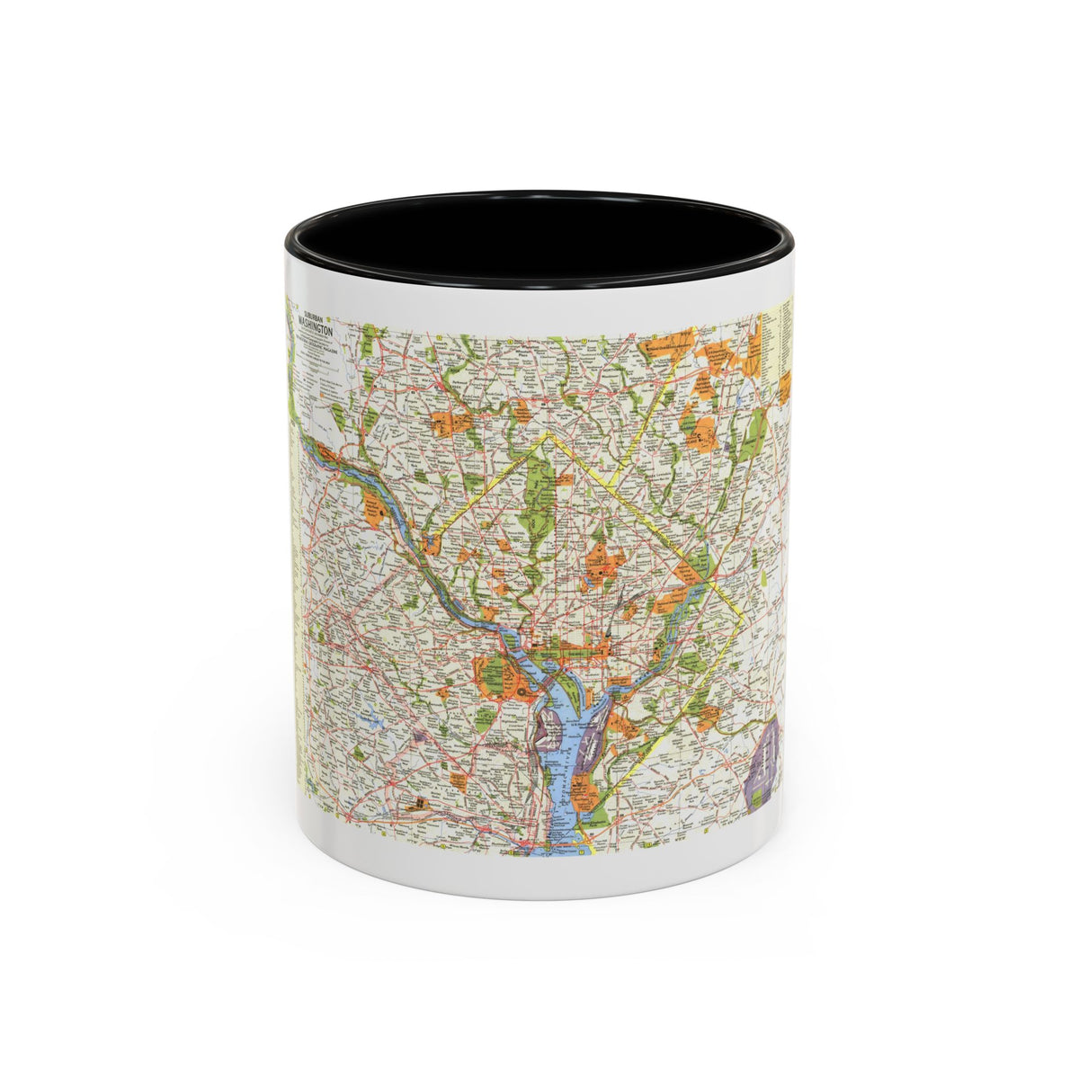USA - Washington, Suburban (1964) (Map) Accent Coffee Mug
