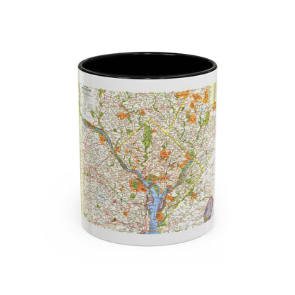 USA - Washington, Suburban (1964) (Map) Accent Coffee Mug