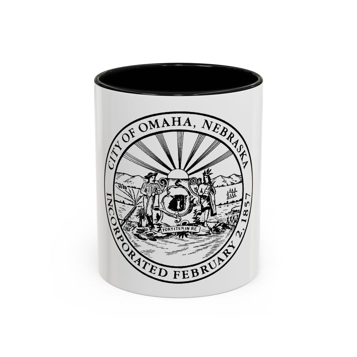 Seal of Omaha Nebraska - Accent Coffee Mug